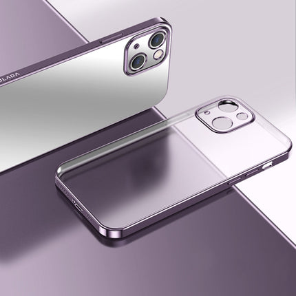 SULADA Electroplating Shockproof Ultra-thin TPU Protective Case For iPhone 13(Purple)-garmade.com