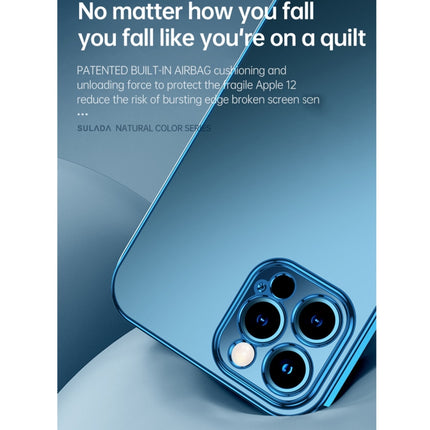 SULADA Electroplating Shockproof Ultra-thin TPU Protective Case For iPhone 13(Blue)-garmade.com