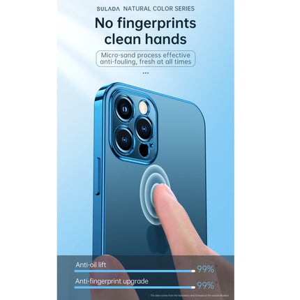 SULADA Electroplating Shockproof Ultra-thin TPU Protective Case For iPhone 13(Blue)-garmade.com