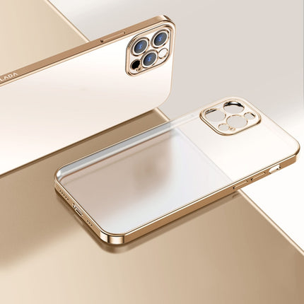 SULADA Electroplating Shockproof Ultra-thin TPU Protective Case For iPhone 13 Pro(Gold)-garmade.com