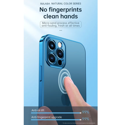 SULADA Electroplating Shockproof Ultra-thin TPU Protective Case For iPhone 13 Pro(Blue)-garmade.com