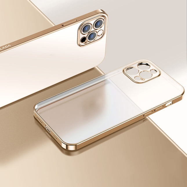 SULADA Electroplating Shockproof Ultra-thin TPU Protective Case For iPhone 13 Pro Max(Gold)-garmade.com