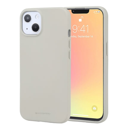 GOOSPERY SOFT FEELING Liquid TPU Shockproof Soft Case For iPhone 13 mini(Stone Grey)-garmade.com