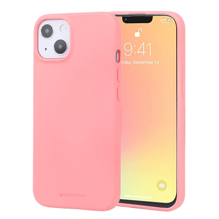 GOOSPERY SOFT FEELING Liquid TPU Shockproof Soft Case For iPhone 13 mini(Pink)-garmade.com