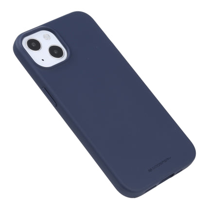 GOOSPERY SOFT FEELING Liquid TPU Shockproof Soft Case For iPhone 13 mini(Navy Blue)-garmade.com