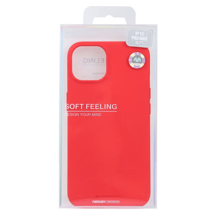 GOOSPERY SOFT FEELING Liquid TPU Shockproof Soft Case For iPhone 13 Pro(Red)-garmade.com