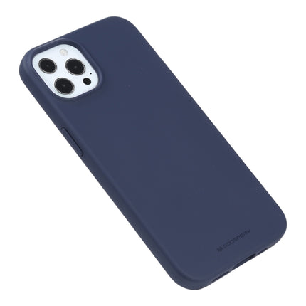 GOOSPERY SOFT FEELING Liquid TPU Shockproof Soft Case For iPhone 13 Pro(Navy Blue)-garmade.com