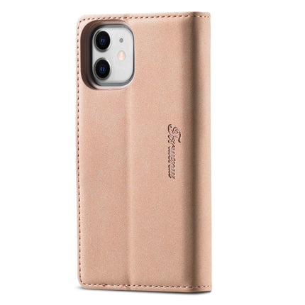 Forwenw F1 Series Matte Strong Magnetism Horizontal Flip Leather Case with Holder & Card Slots & Wallet & Photo Frame For iPhone 13 mini(Rose Gold)-garmade.com