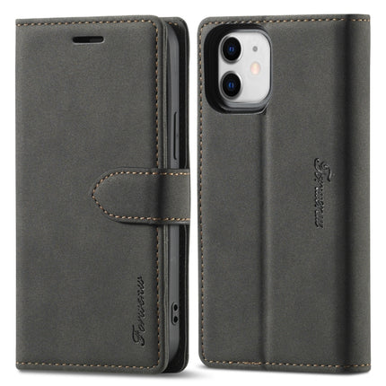 Forwenw F1 Series Matte Strong Magnetism Horizontal Flip Leather Case with Holder & Card Slots & Wallet & Photo Frame For iPhone 13(Black)-garmade.com