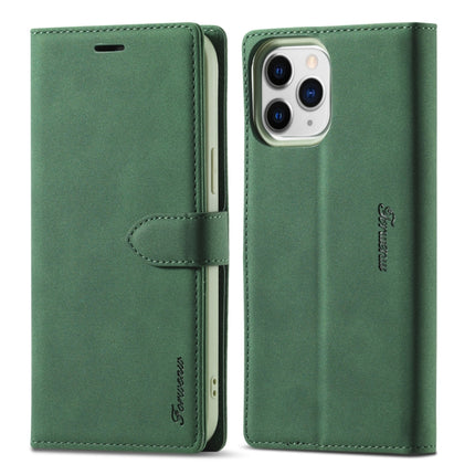 Forwenw F1 Series Matte Strong Magnetism Horizontal Flip Leather Case with Holder & Card Slots & Wallet & Photo Frame For iPhone 13 Pro(Green)-garmade.com