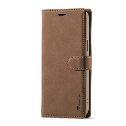 Forwenw F1 Series Matte Strong Magnetism Horizontal Flip Leather Case with Holder & Card Slots & Wallet & Photo Frame For iPhone 13 Pro(Brown)-garmade.com