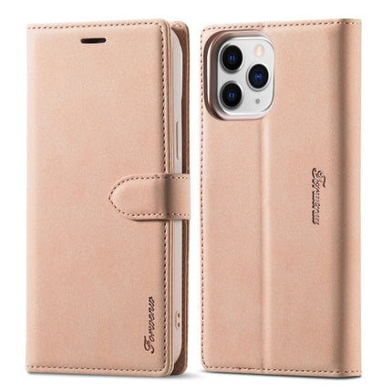 Forwenw F1 Series Matte Strong Magnetism Horizontal Flip Leather Case with Holder & Card Slots & Wallet & Photo Frame For iPhone 13 Pro Max(Rose Gold)-garmade.com