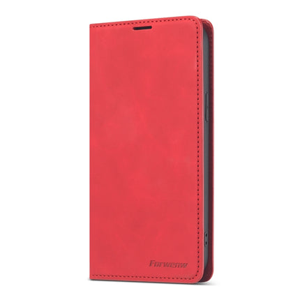 Forwenw Dream Series Magnetic Oil Edge Horizontal Flip Leather Case with Holder & Card Slot & Photo Frame & Wallet For iPhone 13(Red)-garmade.com