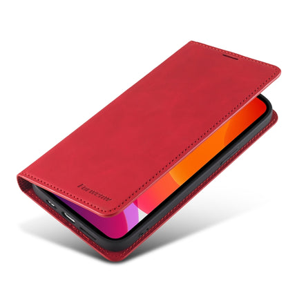 Forwenw Dream Series Magnetic Oil Edge Horizontal Flip Leather Case with Holder & Card Slot & Photo Frame & Wallet For iPhone 13(Red)-garmade.com