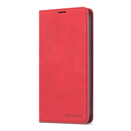 Forwenw Dream Series Magnetic Oil Edge Horizontal Flip Leather Case with Holder & Card Slot & Photo Frame & Wallet For iPhone 13 Pro Max(Red)-garmade.com