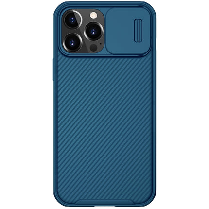 NILLKIN Black Mirror Pro Series Camshield Full Coverage Dust-proof Scratch Resistant Phone Case For iPhone 13 Pro(Blue)-garmade.com
