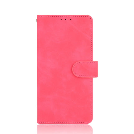 Solid Color Skin Feel Magnetic Buckle Horizontal Flip Calf Texture PU Leather Case with Holder & Card Slots & Wallet For iPhone 13 Pro Max(Rose Red)-garmade.com