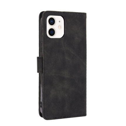 Solid Color Skin Feel Magnetic Buckle Horizontal Flip Calf Texture PU Leather Case with Holder & Card Slots & Wallet For iPhone 13 Pro(Black)-garmade.com