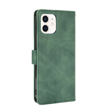 Solid Color Skin Feel Magnetic Buckle Horizontal Flip Calf Texture PU Leather Case with Holder & Card Slots & Wallet For iPhone 13 Pro(Green)-garmade.com