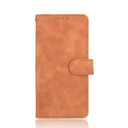 Solid Color Skin Feel Magnetic Buckle Horizontal Flip Calf Texture PU Leather Case with Holder & Card Slots & Wallet For iPhone 13(Brown)-garmade.com