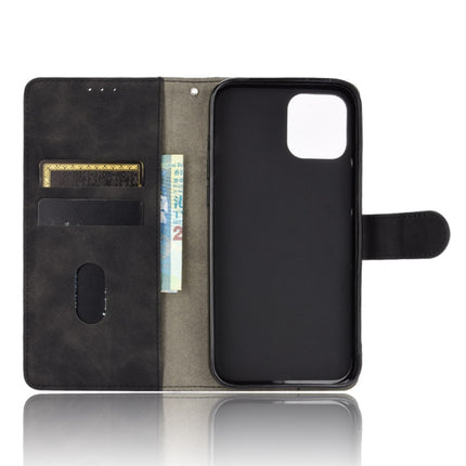 Solid Color Skin Feel Magnetic Buckle Horizontal Flip Calf Texture PU Leather Case with Holder & Card Slots & Wallet For iPhone 13 mini(Black)-garmade.com
