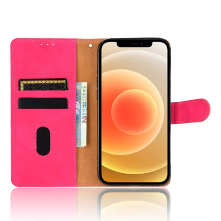 Solid Color Skin Feel Magnetic Buckle Horizontal Flip Calf Texture PU Leather Case with Holder & Card Slots & Wallet For iPhone 13 mini(Rose Red)-garmade.com