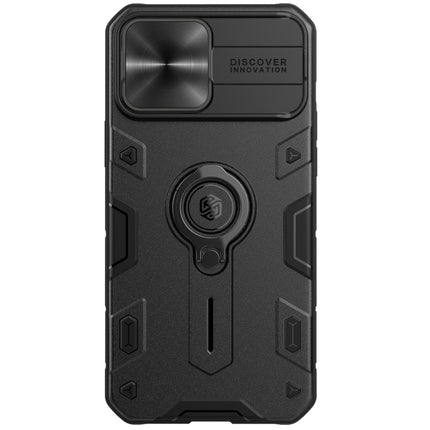 NILLKIN Shockproof CamShield Armor Protective Case with Invisible Ring Holder For iPhone 13 Pro(Black)-garmade.com