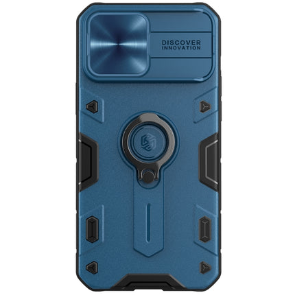 NILLKIN Shockproof CamShield Armor Protective Case with Invisible Ring Holder For iPhone 13 Pro(Blue)-garmade.com