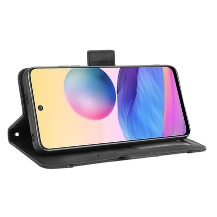 For Xiaomi Redmi Note 10 5G Skin Feel Calf Pattern Horizontal Flip Leather Case with Holder & Card Slots & Photo Frame(Black)-garmade.com