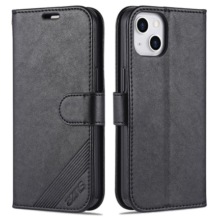 AZNS Sheepskin Texture Horizontal Flip Leather Case with Holder & Card Slots & Wallet For iPhone 13(Black)-garmade.com