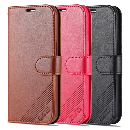 AZNS Sheepskin Texture Horizontal Flip Leather Case with Holder & Card Slots & Wallet For iPhone 13(Brown)-garmade.com