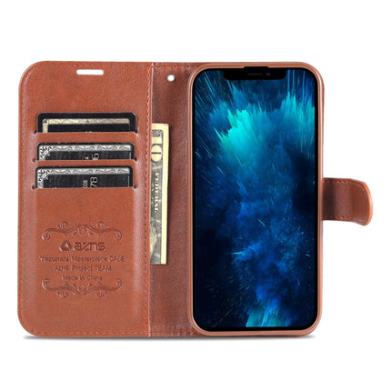 AZNS Sheepskin Texture Horizontal Flip Leather Case with Holder & Card Slots & Wallet For iPhone 13 Pro(Brown)-garmade.com