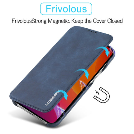 LC.IMEEKE Hon Ancient Series Horizontal Flip Leather Case with Holder & Card Slot For iPhone 13 mini(Blue)-garmade.com