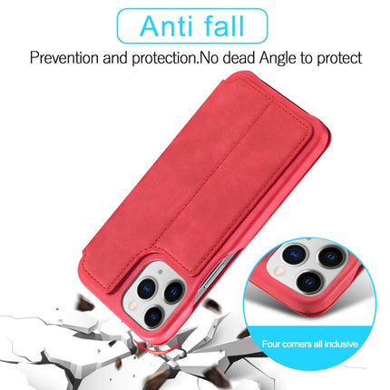 LC.IMEEKE Hon Ancient Series Horizontal Flip Leather Case with Holder & Card Slot For iPhone 13 Pro(Red)-garmade.com
