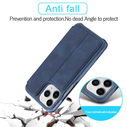 LC.IMEEKE Hon Ancient Series Horizontal Flip Leather Case with Holder & Card Slot For iPhone 13 Pro(Blue)-garmade.com
