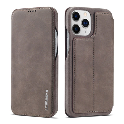 LC.IMEEKE Hon Ancient Series Horizontal Flip Leather Case with Holder & Card Slot For iPhone 13 Pro Max(Coffee)-garmade.com