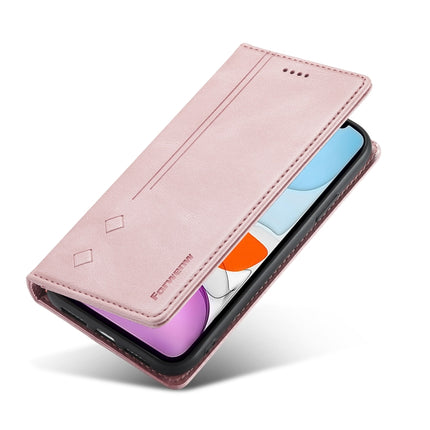 Forwenw F2 Series Magnetic Horizontal Flip Leather Case with Holder & Card Slots & Wallet For iPhone 13 mini(Rose Gold)-garmade.com