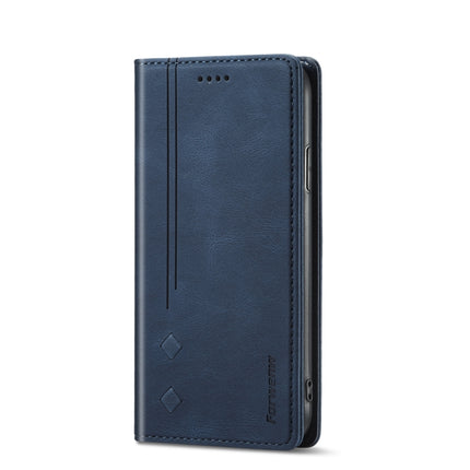 Forwenw F2 Series Magnetic Horizontal Flip Leather Case with Holder & Card Slots & Wallet For iPhone 13(Blue)-garmade.com