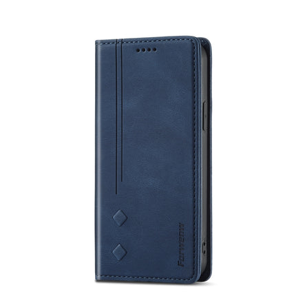 Forwenw F2 Series Magnetic Horizontal Flip Leather Case with Holder & Card Slots & Wallet For iPhone 13 Pro(Blue)-garmade.com