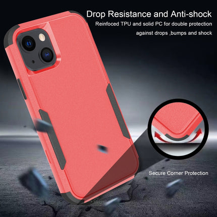 Commuter Shockproof TPU + PC Protective Case For iPhone 13 mini(Red + Black)-garmade.com