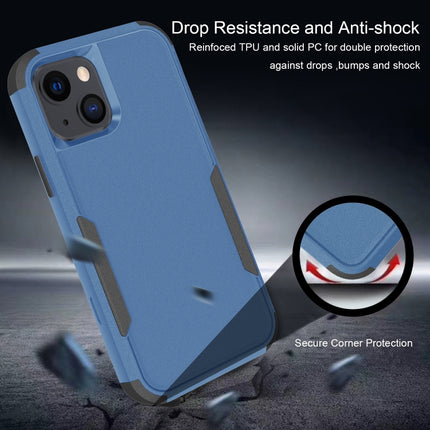 Commuter Shockproof TPU + PC Protective Case For iPhone 13(Royal Blue + Black)-garmade.com
