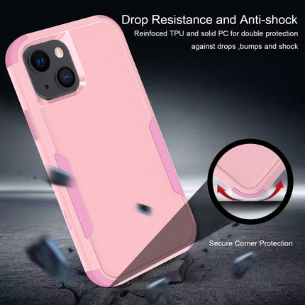 Commuter Shockproof TPU + PC Protective Case For iPhone 13(Pink)-garmade.com