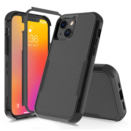 Commuter Shockproof TPU + PC Protective Case For iPhone 13(Black)-garmade.com