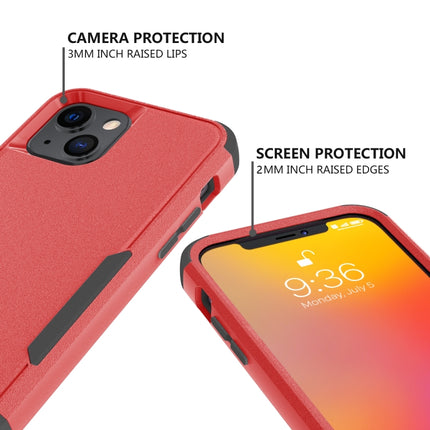 Commuter Shockproof TPU + PC Protective Case For iPhone 13(Red + Black)-garmade.com