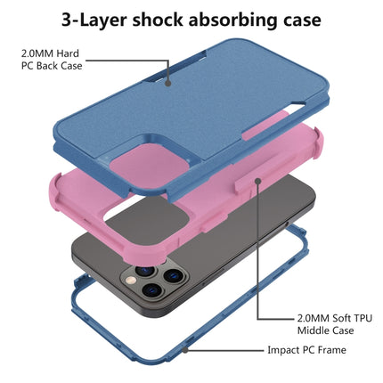 Commuter Shockproof TPU + PC Protective Case For iPhone 13 Pro(Royal Blue + Pink)-garmade.com