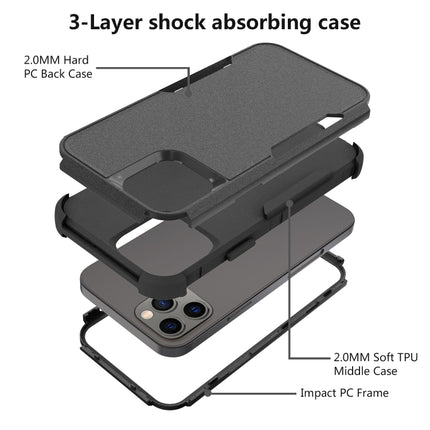 Commuter Shockproof TPU + PC Protective Case For iPhone 13 Pro(Black)-garmade.com