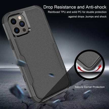Commuter Shockproof TPU + PC Protective Case For iPhone 13 Pro(Black)-garmade.com