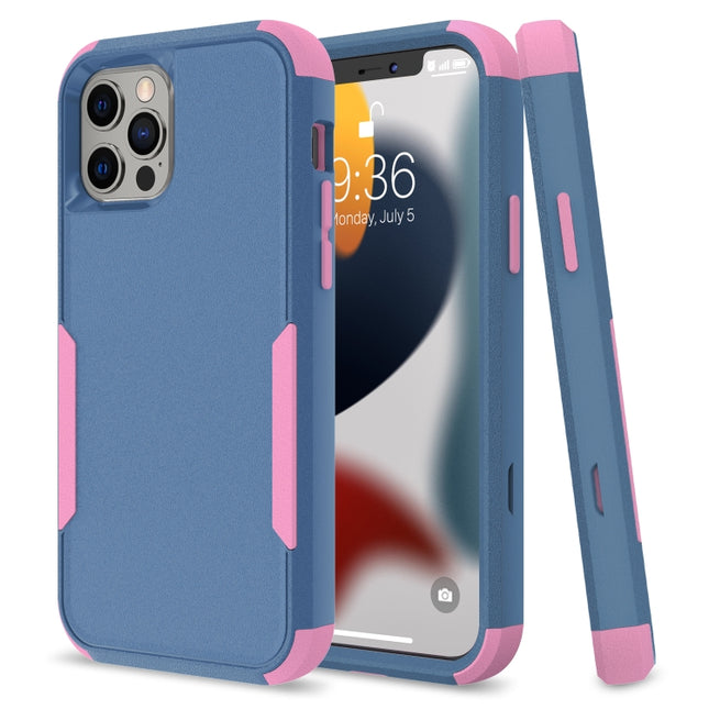 Commuter Shockproof TPU + PC Protective Case For iPhone 13 Pro Max(Royal Blue + Pink)-garmade.com