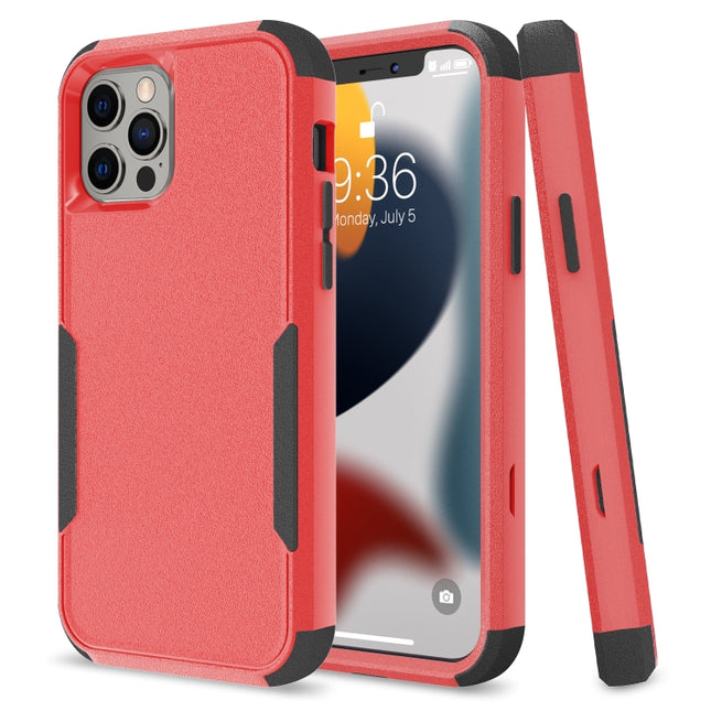 Commuter Shockproof TPU + PC Protective Case For iPhone 13 Pro Max(Red + Black)-garmade.com