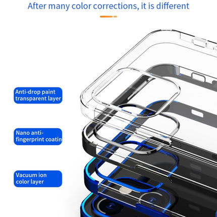 Electroplating Silicone Shockproof Case with Ring Holder For iPhone 13 Pro(Silver)-garmade.com